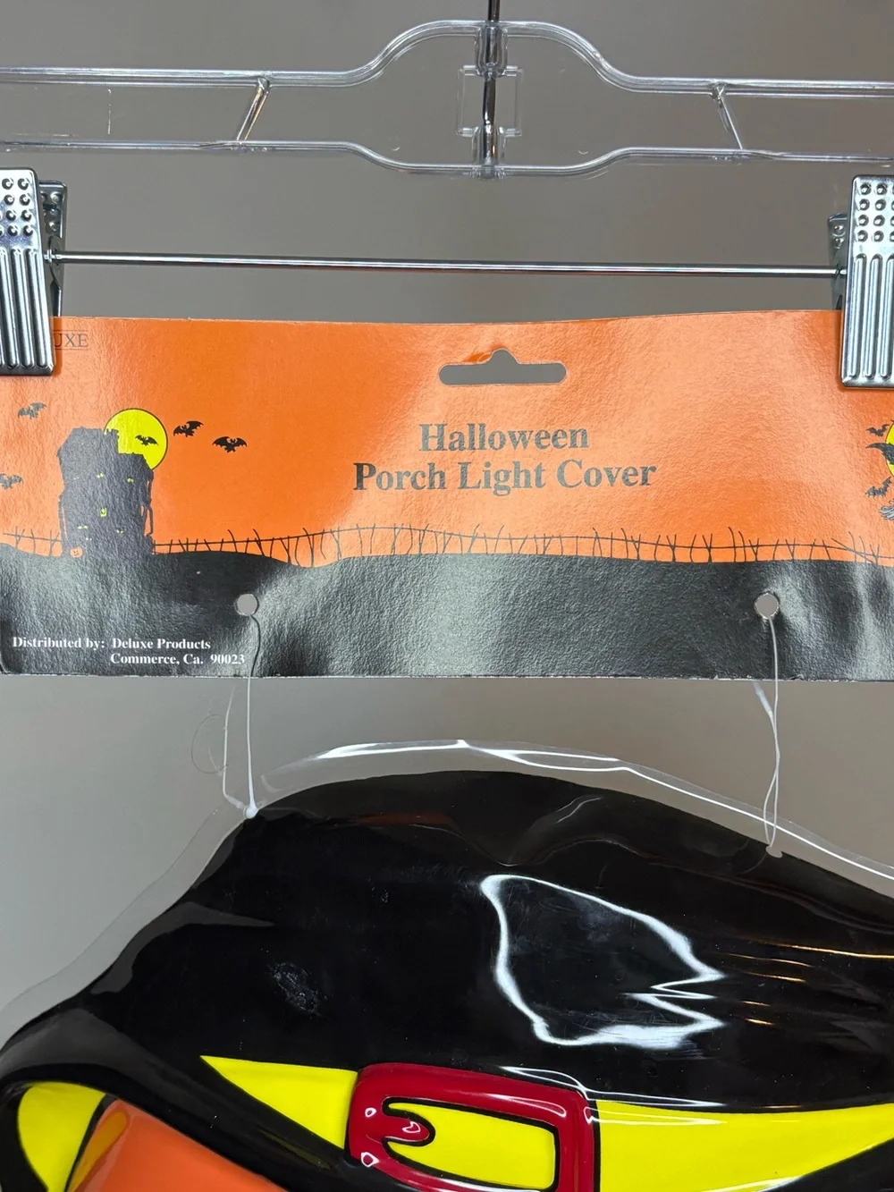 Vintage Halloween Plastic Wicked Witch Face Porch Light Cover Plastic NWT